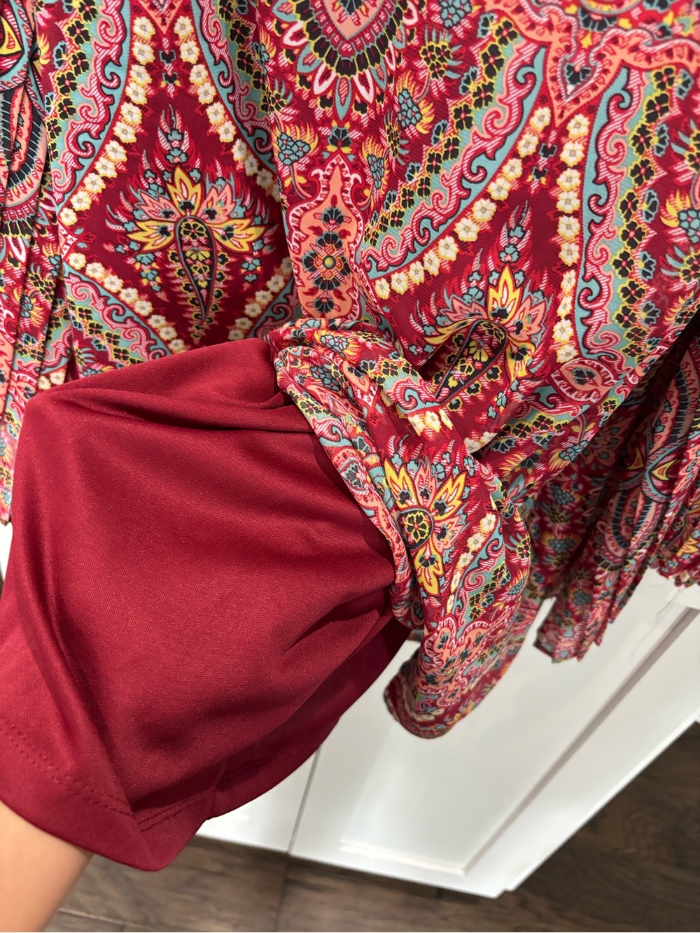 Fire Los Angeles Pink Red Paisley Mini Dress - Picture 4 of 7